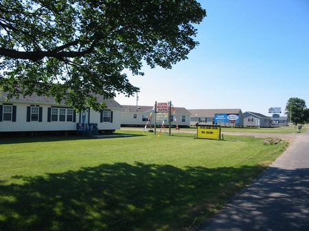 Ionia Drive-In Theatre - Now For Modular Home Sales - Photo From Water Winter Wonderland
